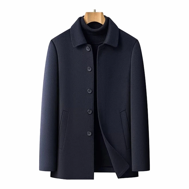 Single Button Wool Coat